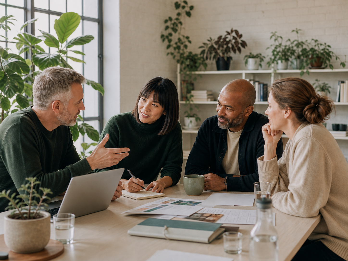 The Coris Intelligence team listening to a business idea