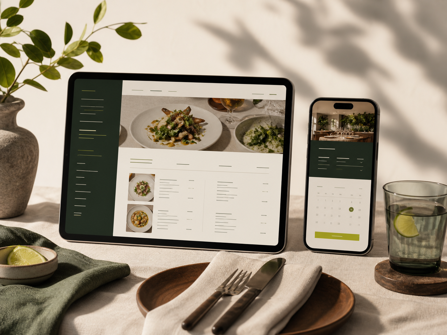 Restaurant digital product concept