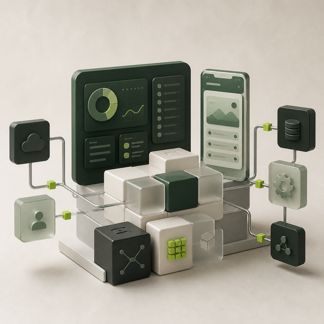 Custom Software service concept