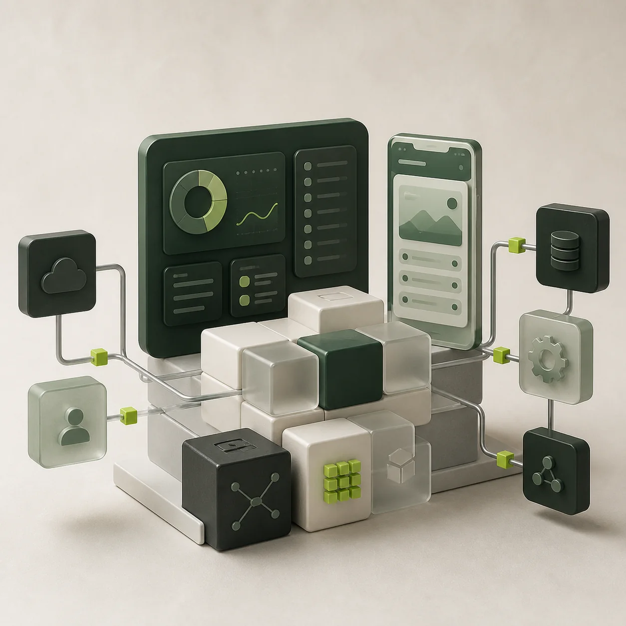 Custom Software service concept